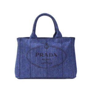 Prada Canapa handbag shoulder bag denim blue